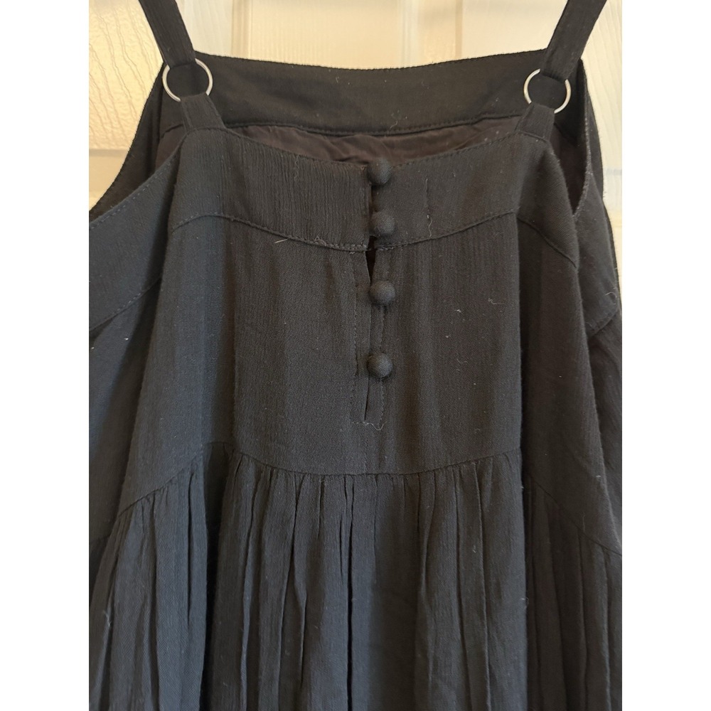 Natural Life Mini Dress Women S Black Boho Crochet Lace Pintuck Spaghetti Strap - Picture 7 of 9
